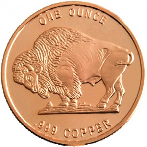 1 oz NTR Buffalo Copper Round (New)